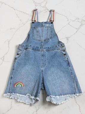 Mossimo Supply Co. Blue Jean Shorts with Rainbow Straps “Queen”